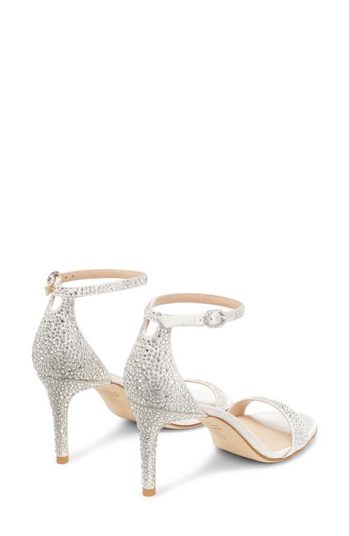Stuart Weitzman Nudistcurve Ankle Strap Sandal In Clear/cream