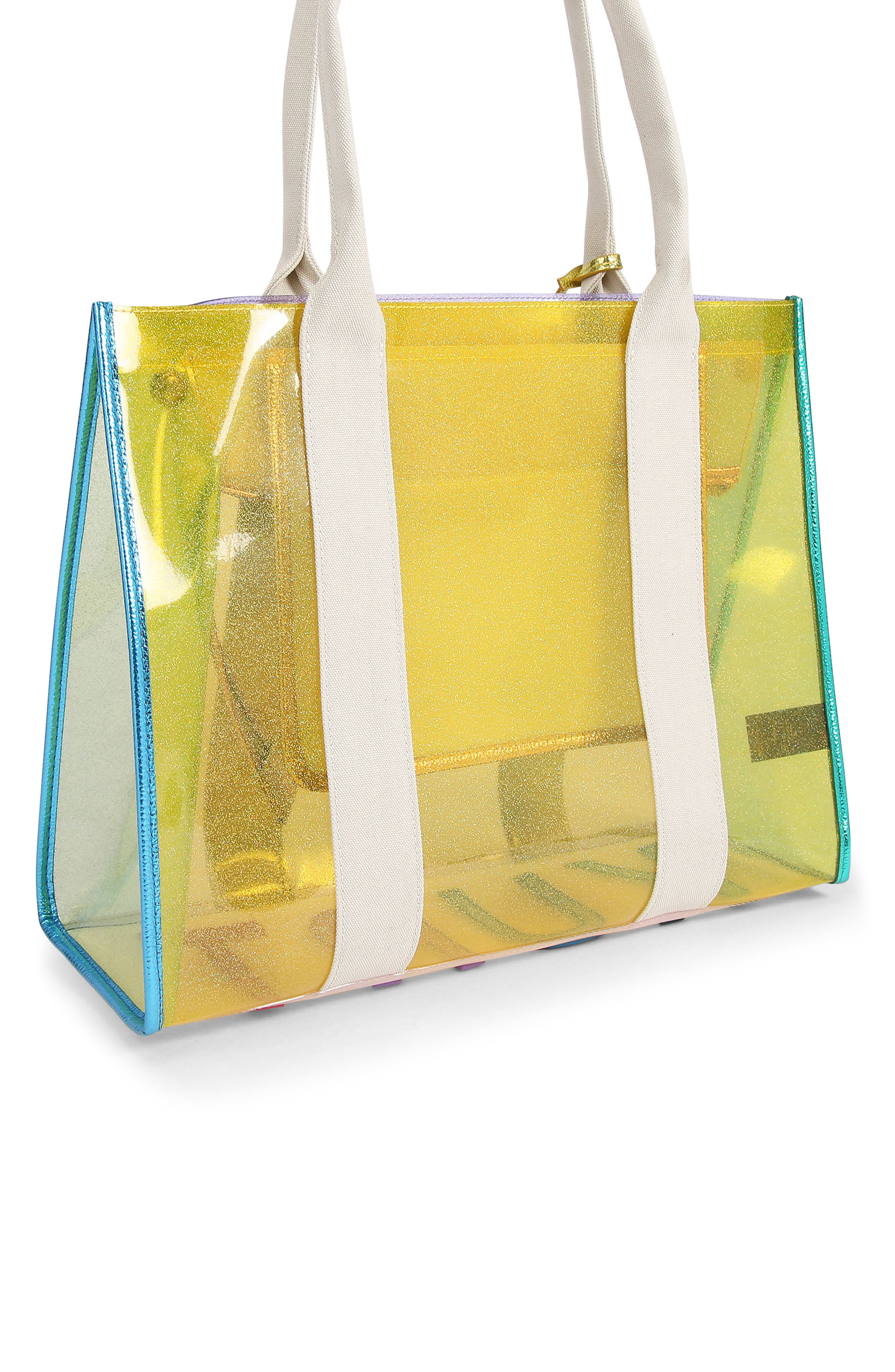 Kurt Geiger London Southbank Clear Vinyl Tote, Alternate, color, Mult/Other