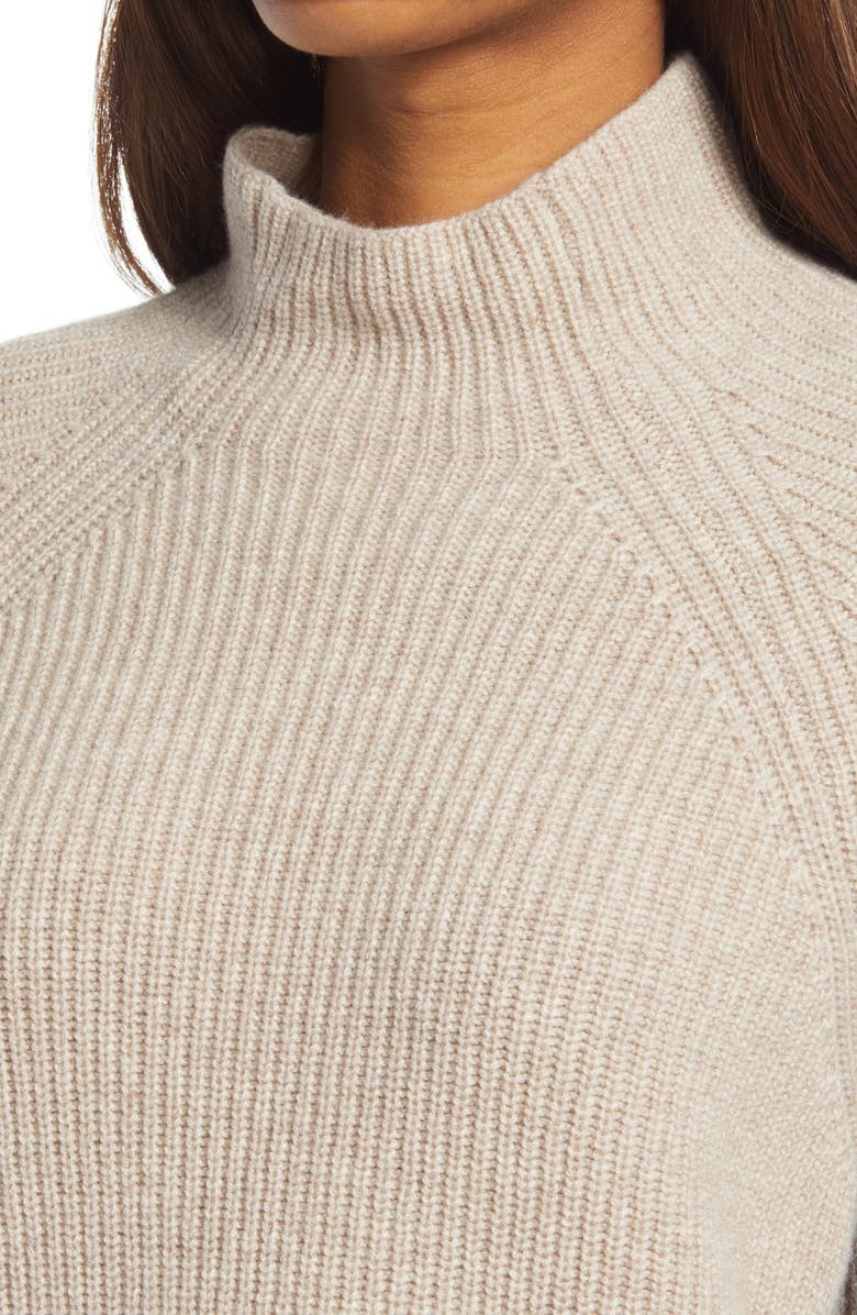 Reformation Georges Mock Neck Cashmere Sweater, Alternate, color,