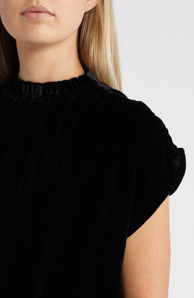 Wit & Wisdom Extended Sleeve Velvet Top, Alternate, color, Black