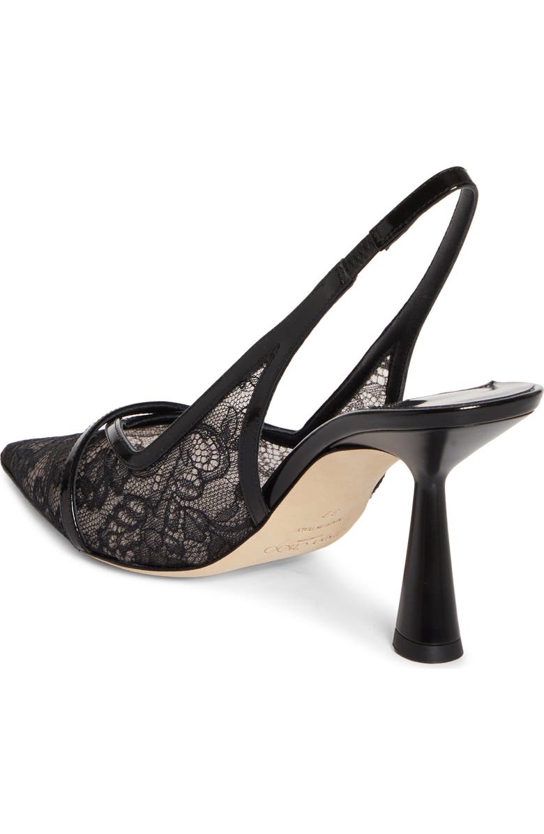 Jimmy Choo Amita Pointed Toe Slingback Pump, Alternate, color, Black/ Black