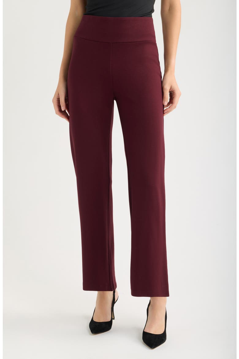 High Waist Pull-On Wide Waistband Trousers, Main, color, BAROLO