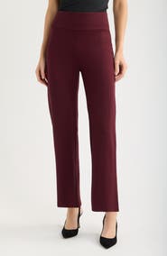 AK ANNE KLEIN High Waist Pull-On Wide Waistband Trousers