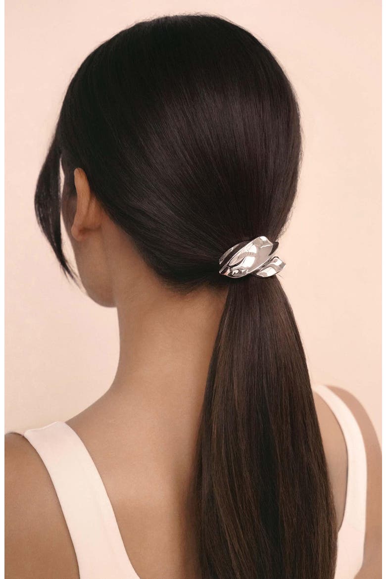 Twisted Hair Tie, Alternate, color, SILVER