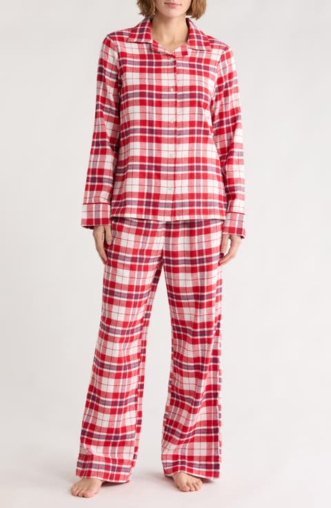 Printed Flannel Long Sleeve Pajamas