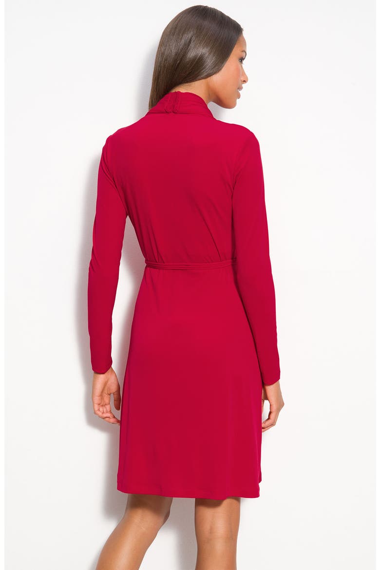 Pleat Front Jersey Dress, Alternate, color, RED
