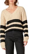 English Factory Stripe Cable Stitch Sweater