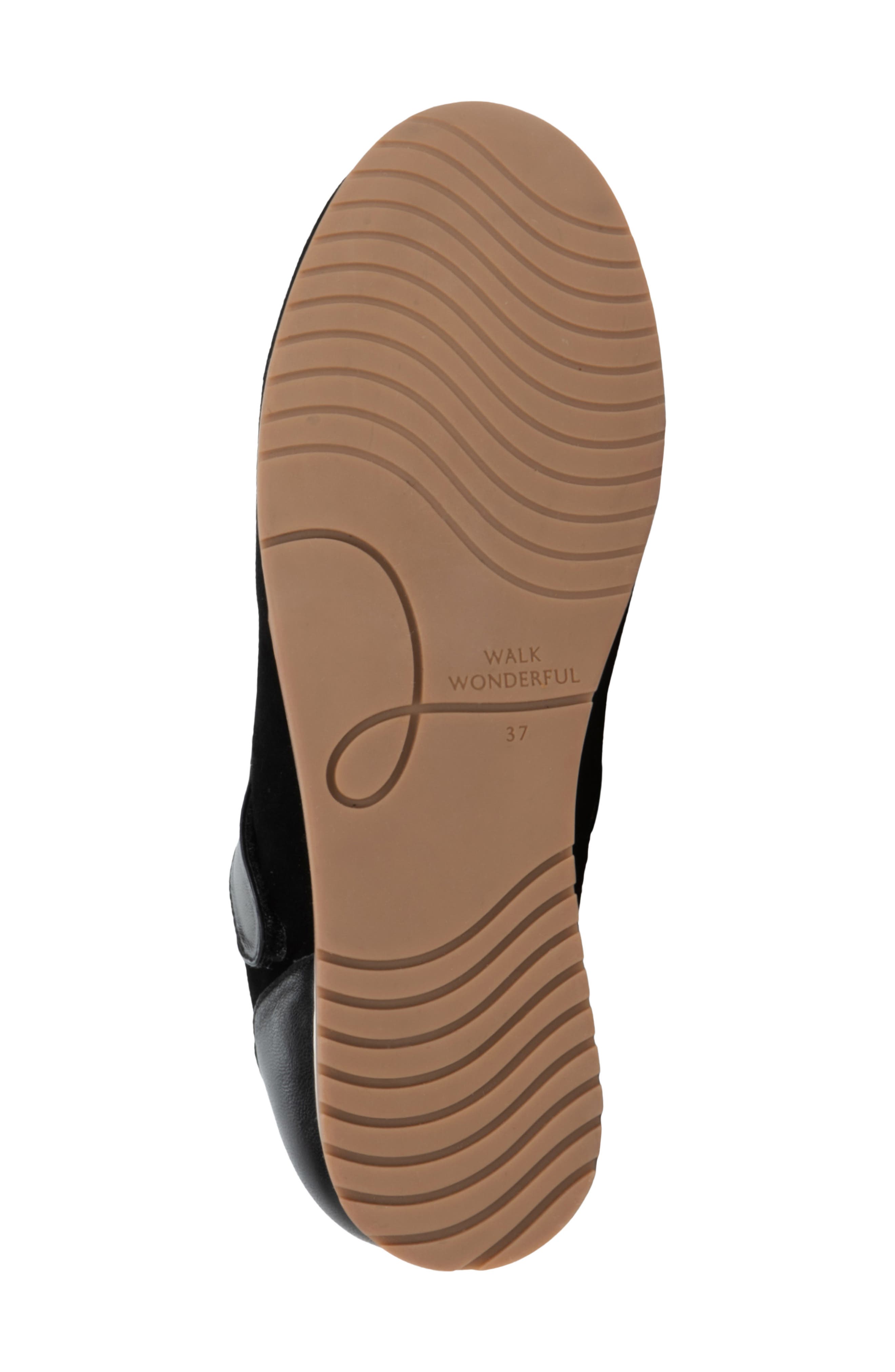 Pure Leather Mary Jane Flat, Alternate, color, BLACK SUEDE