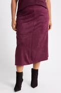 MAX STUDIO A-Line Faux Suede Skirt