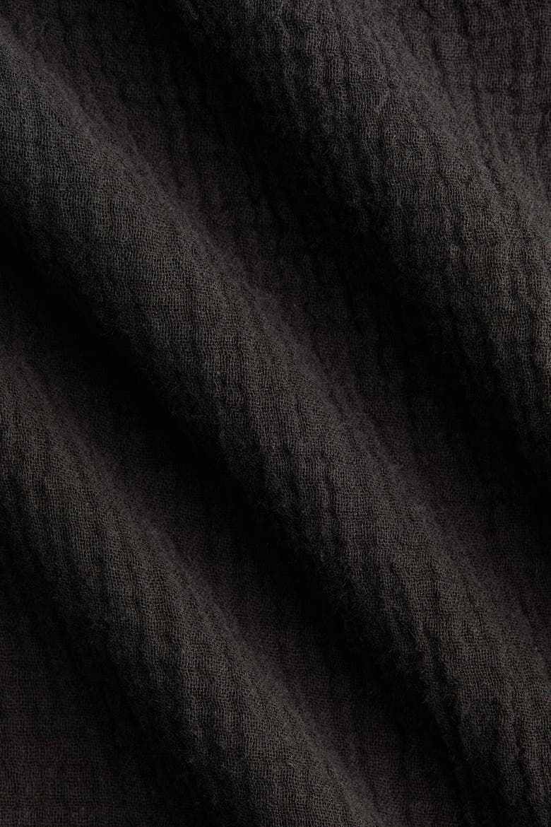 Straight Muslin Trousers, Alternate, color, Nearly black