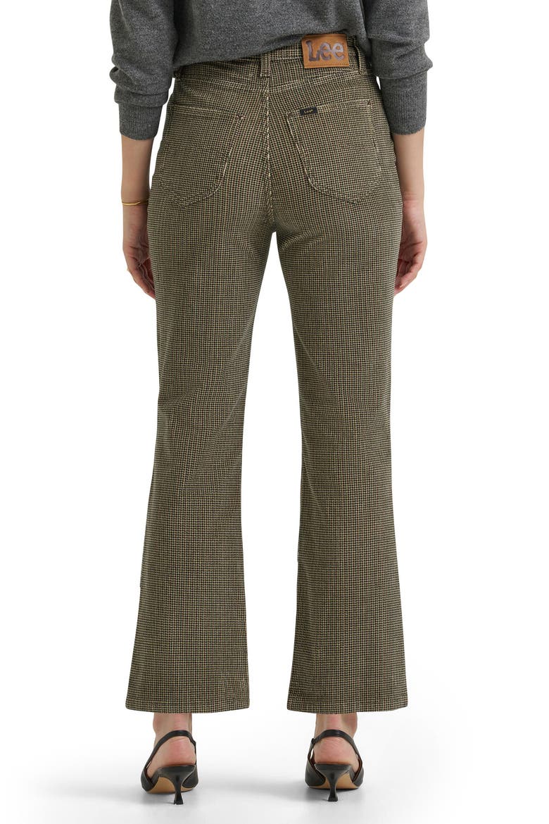 High Waist Glen Plaid Corduroy Kick Bootcut Jeans, Alternate, color, CHOCOLATE GLEN PLAID CORD