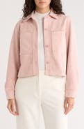 T Tahari Crop Faux Suede Jacket