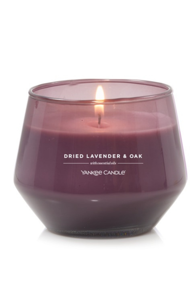 Dried Lavender & Oak Studio Candle with Essential Oils, Set of 2, Alternate, color, Purple