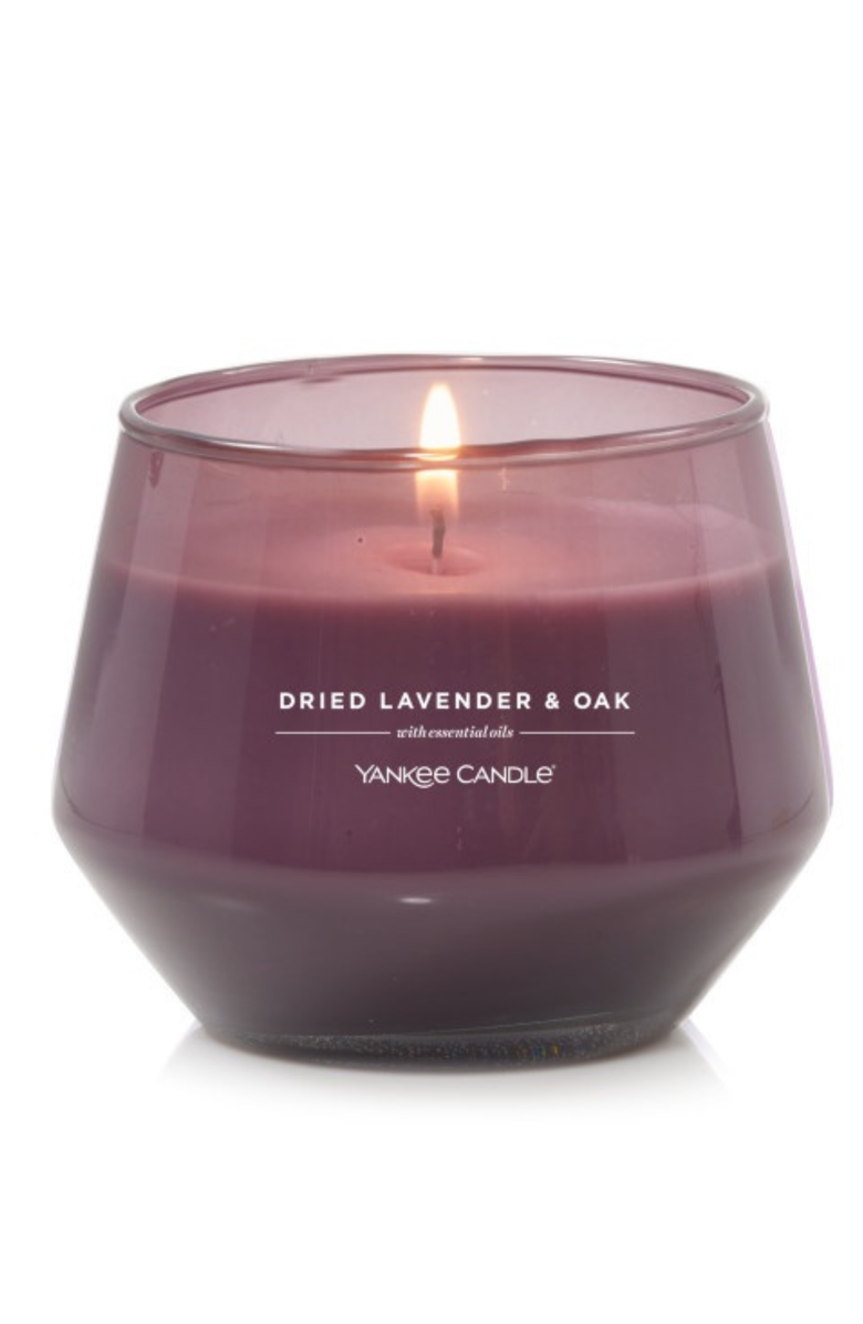 YANKEE CANDLE Dried Lavender & Oak Studio Candle with Essential Oils, Set of 2, Alternate, color, Purple