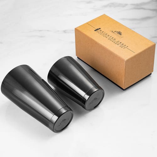 A Bar Above Black Boston Cocktail Shaker Set, Weighted In Black