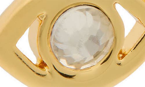 KURT GEIGER KURT GEIGER LONDON EVIL EYE CRYSTAL HUGGIE HOOP EARRINGS 