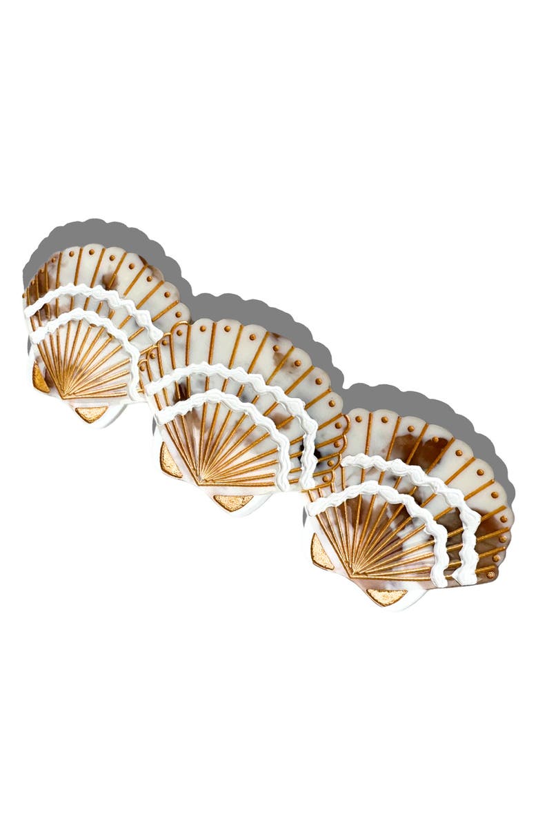 Solar Eclipse Hand-Painted Seashell Hair Comb, Main, color, 