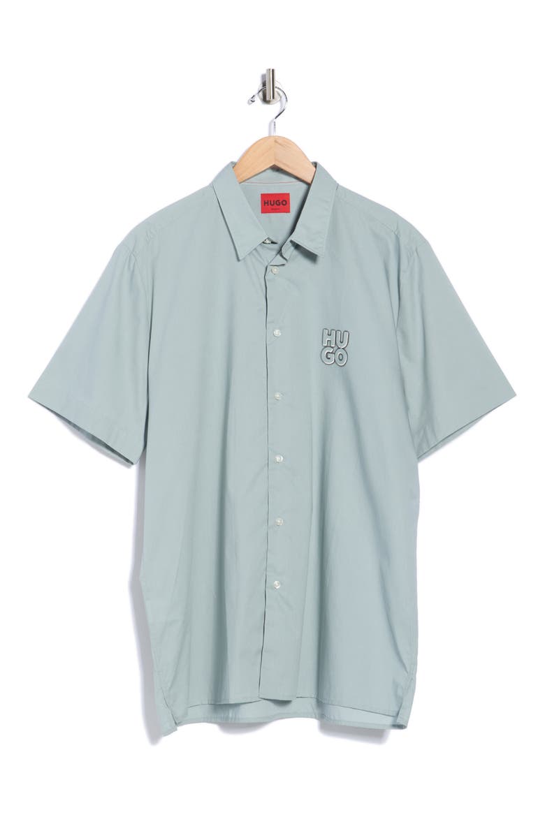 Ebor Short Sleeve Button-up Shirt, Main, color, OPEN GREY
