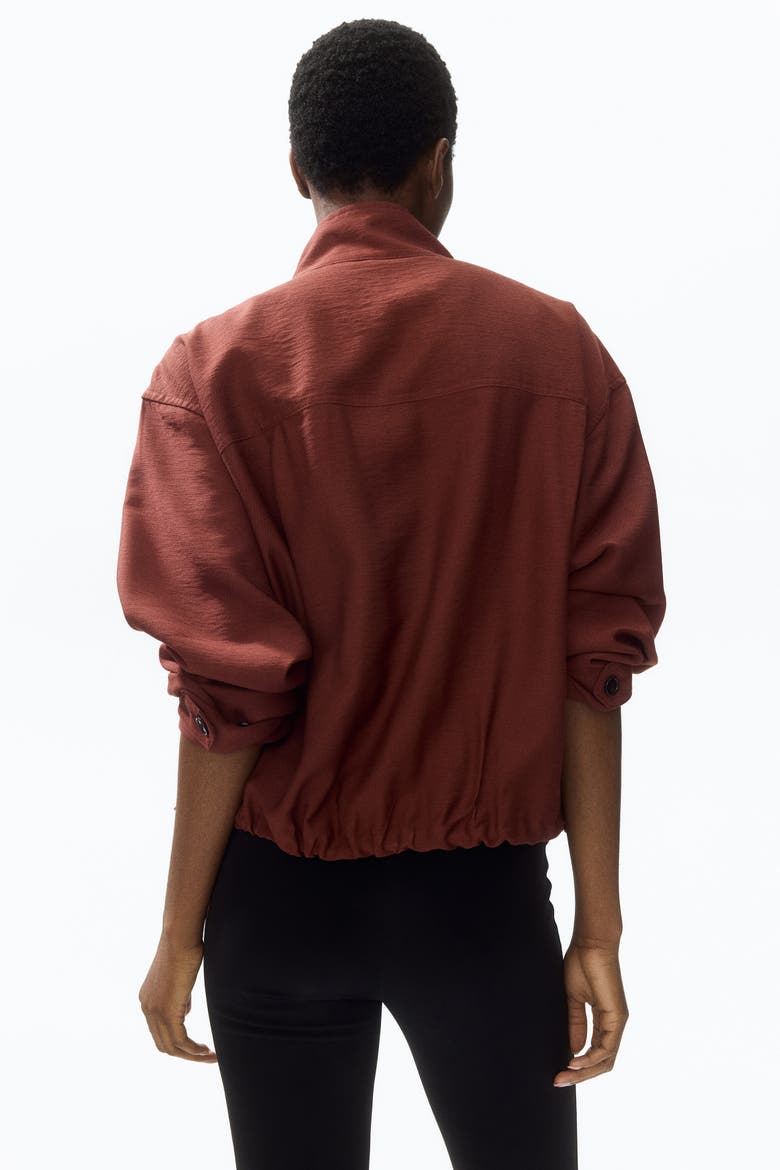 Funnel-collar Jacket, Alternate, color, Rust brown