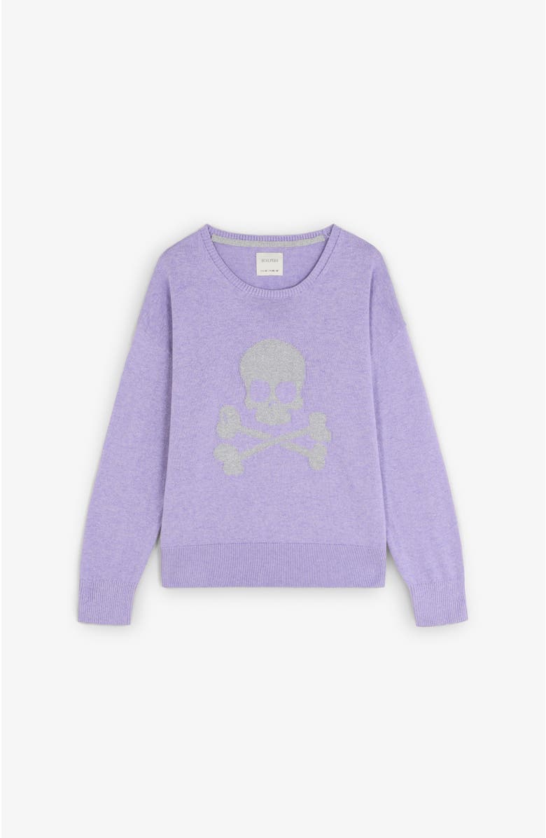 Scalpers Skull Intarsia Tricot Girls, Main, color, Lilac