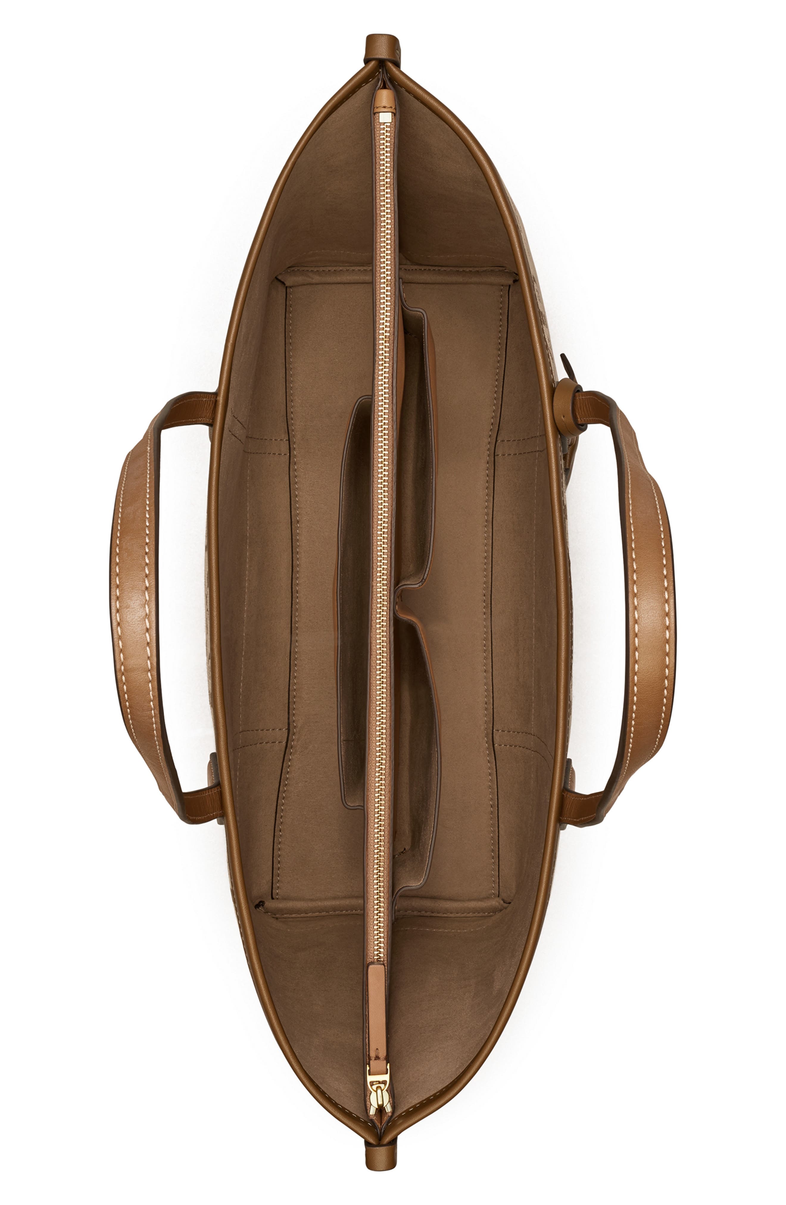 Tory Burch Perry T Monogram Jacquard Triple Tote, Alternate, color, 