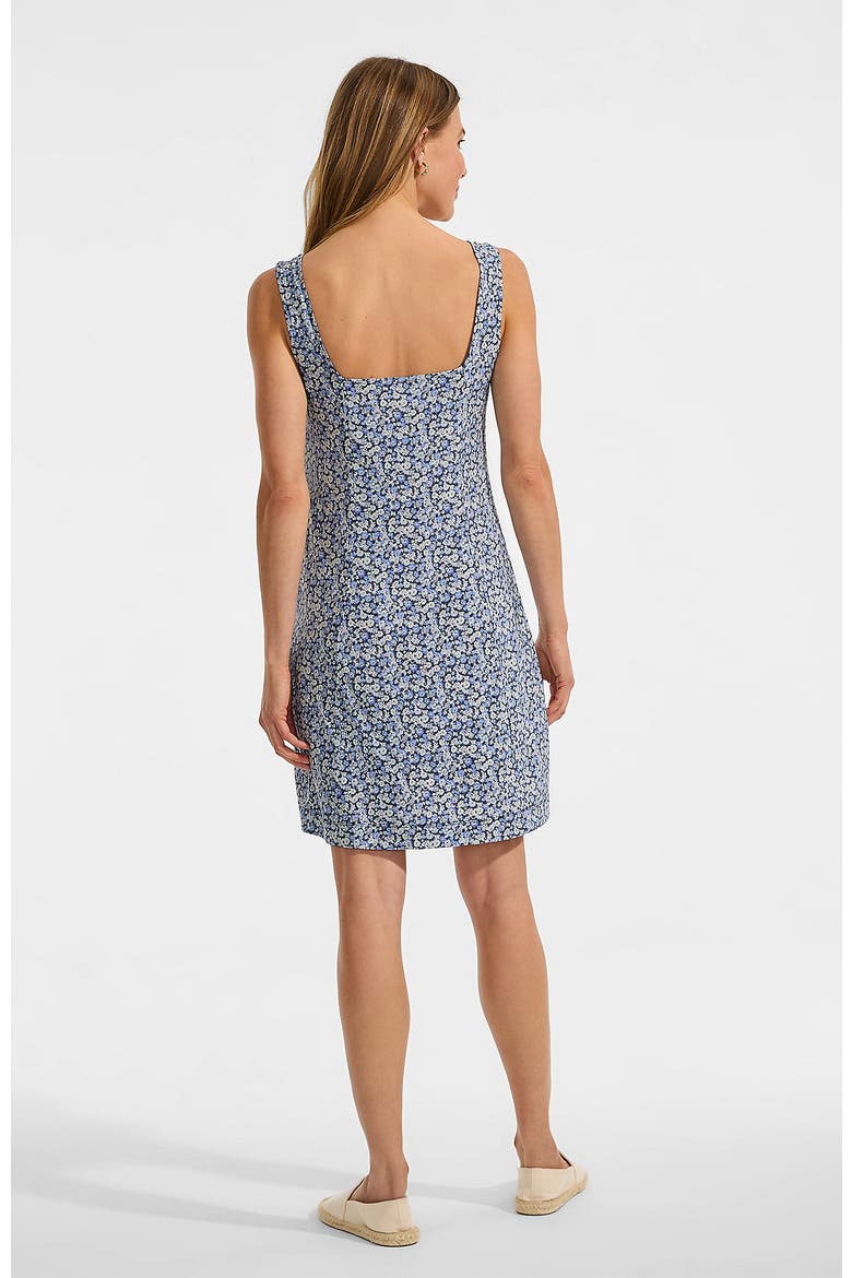 Silky Knit Mini Shift Dress, Alternate, color, Navy/Clear Blue Ditsy Floral