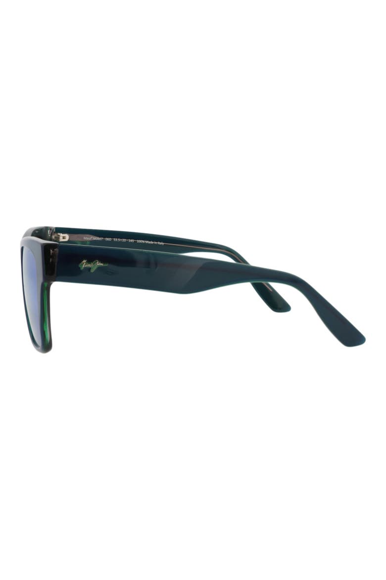 54mm Polarized Square Sunglasses, Alternate, color, BLUE BLUE BLUE