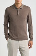Jack Victor Wool & Silk Long Sleeve Polo