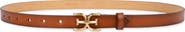 Sam Edelman Double E Logo Slim Leather Belt