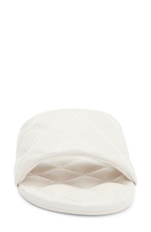 Steve Madden Perrie Quilted Slide Sandal In Bone