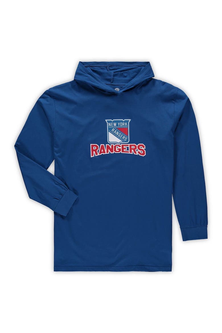 Men's Concepts Sport Blue New York Rangers Big & Tall Pullover Hoodie & Joggers Sleep Set, Alternate, color, Blue