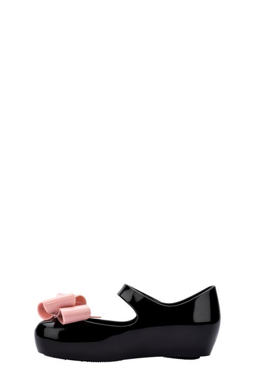 Mini Melissa Kids' Ultragirl Classy Bow Mary Jane Flat In Black