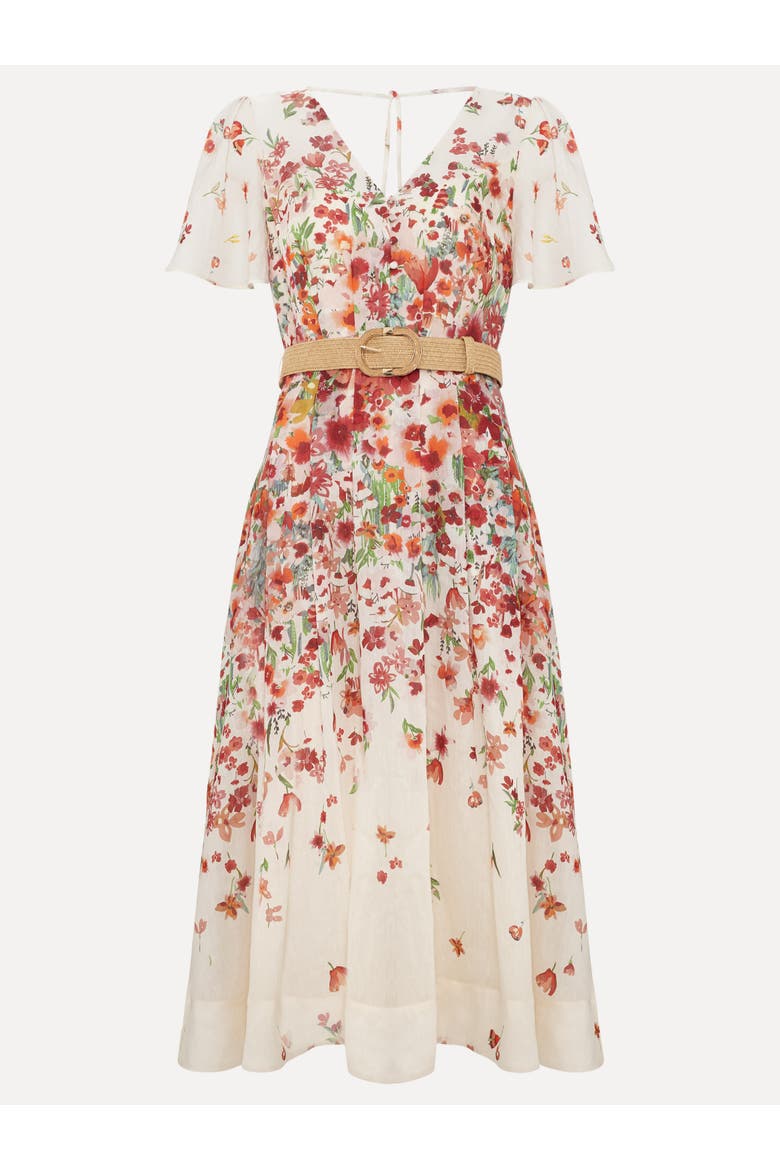 Lovette Floral Dress, Alternate, color, Cream