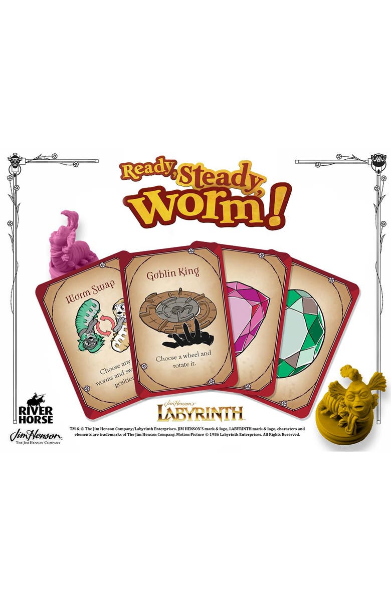 River Horse (Europe) Ltd Jim Henson's Labyrinth, Ready, Steady, Worm! Board Game, Alternate, color, Multicolored