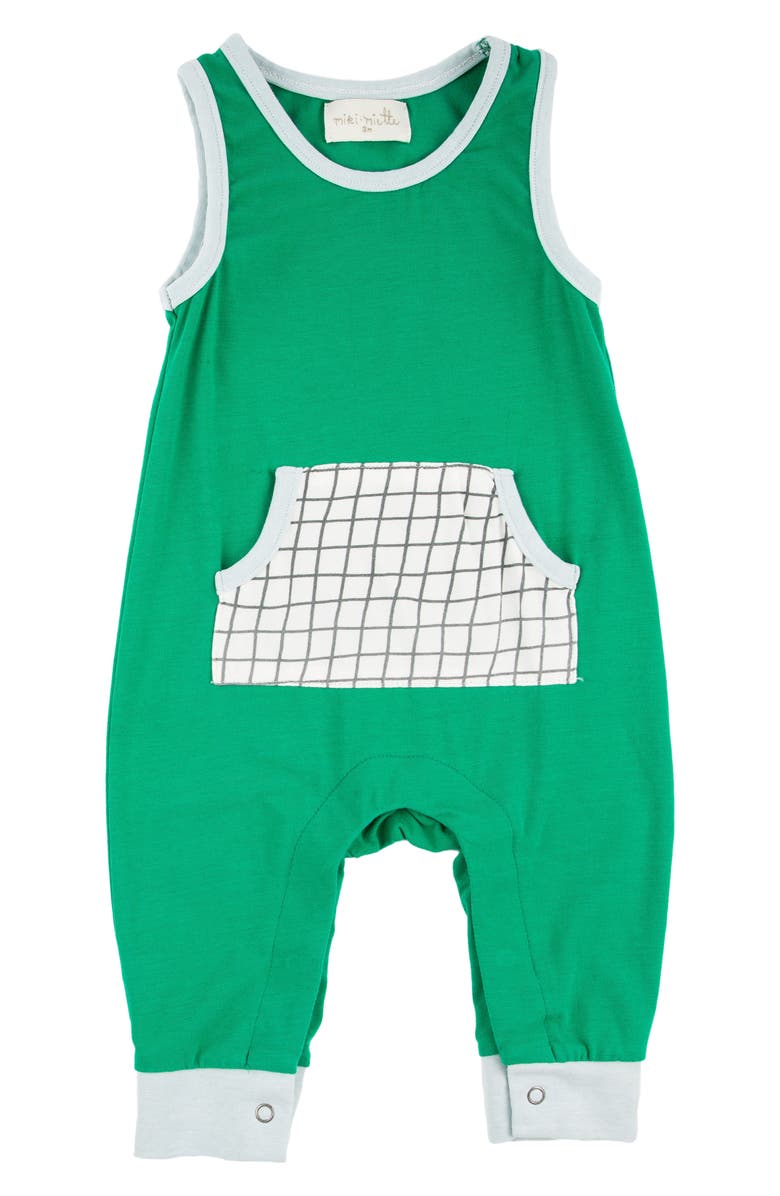 Miki Miette Drew Mixed Print Tank Romper, Main, color, 