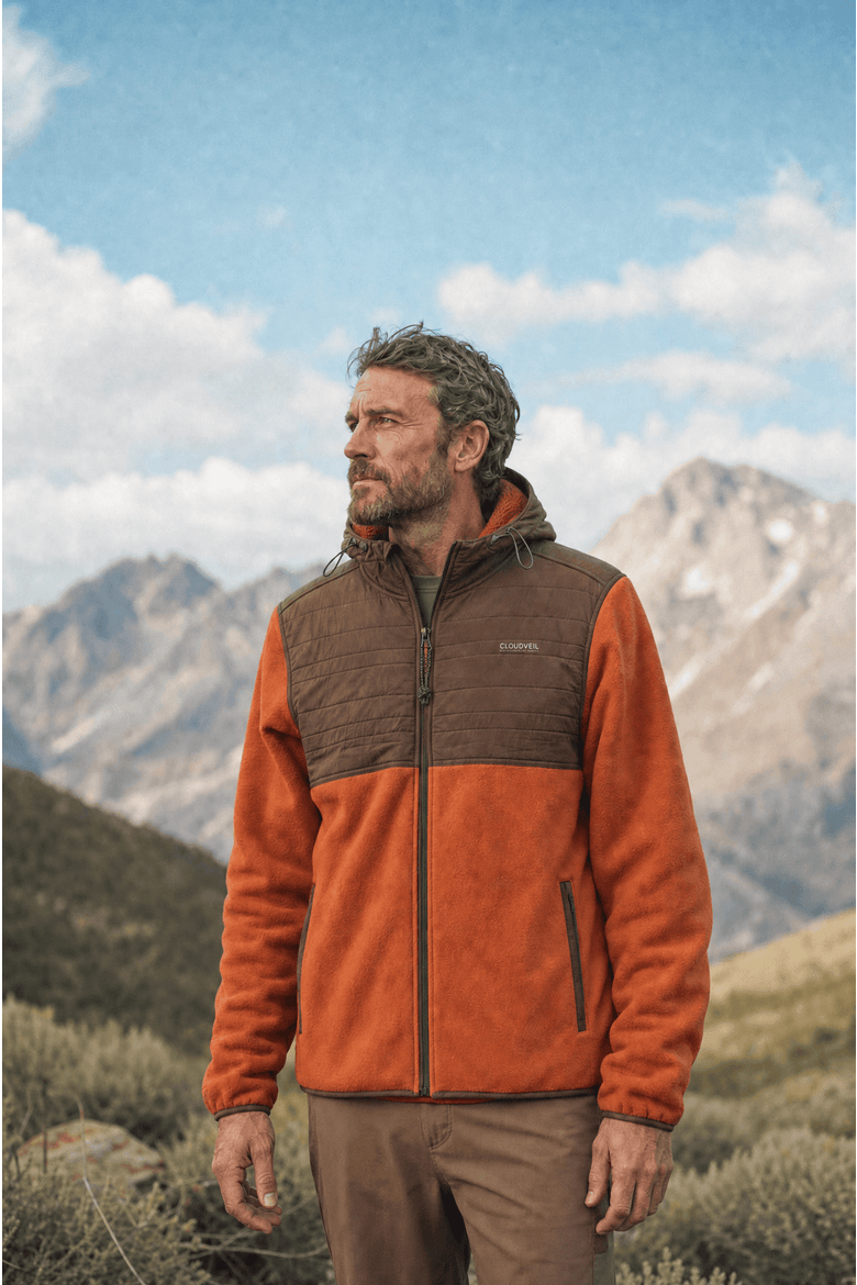 Aspen Bonded Fleece Full Zip Hoodie, Alternate, color, Chili Oil