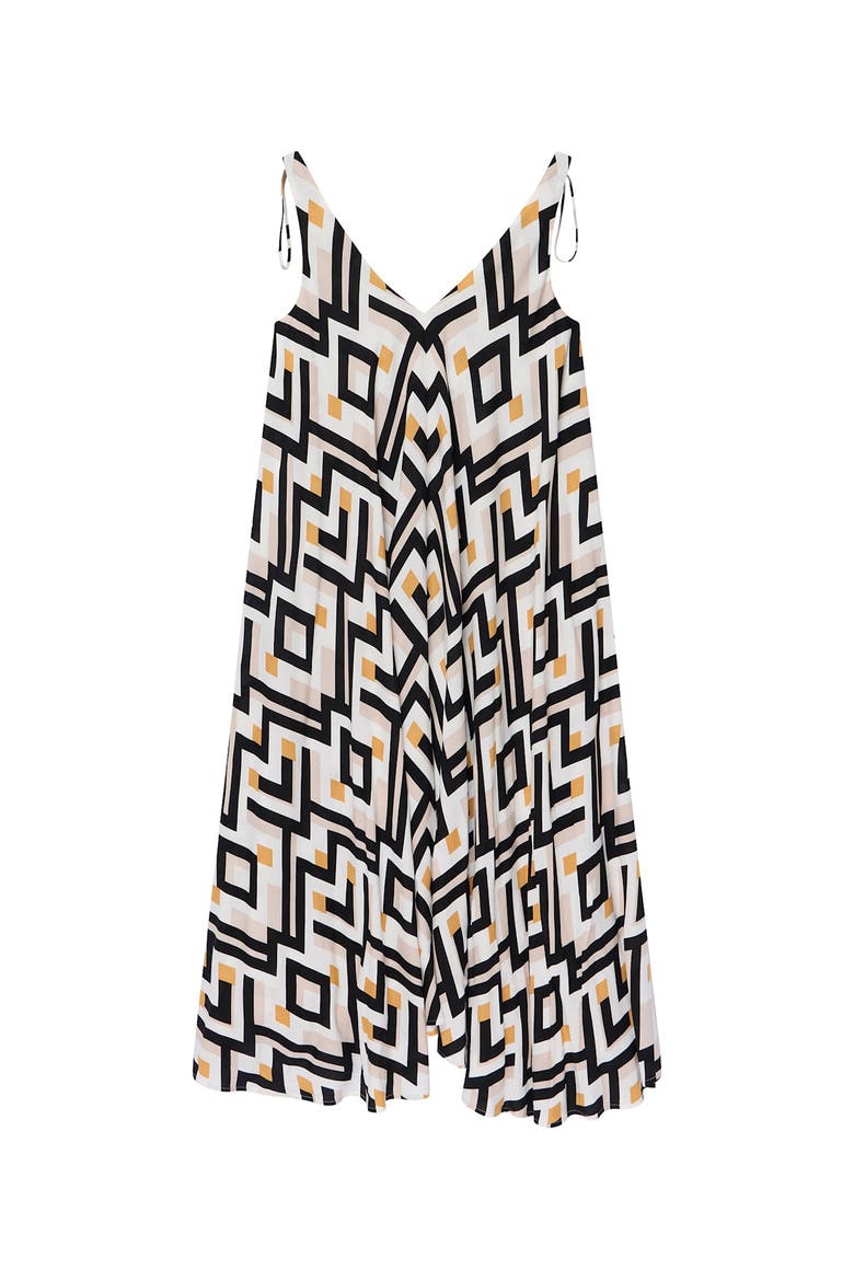 Monaco Geo Maxi Dress, Alternate, color, Black