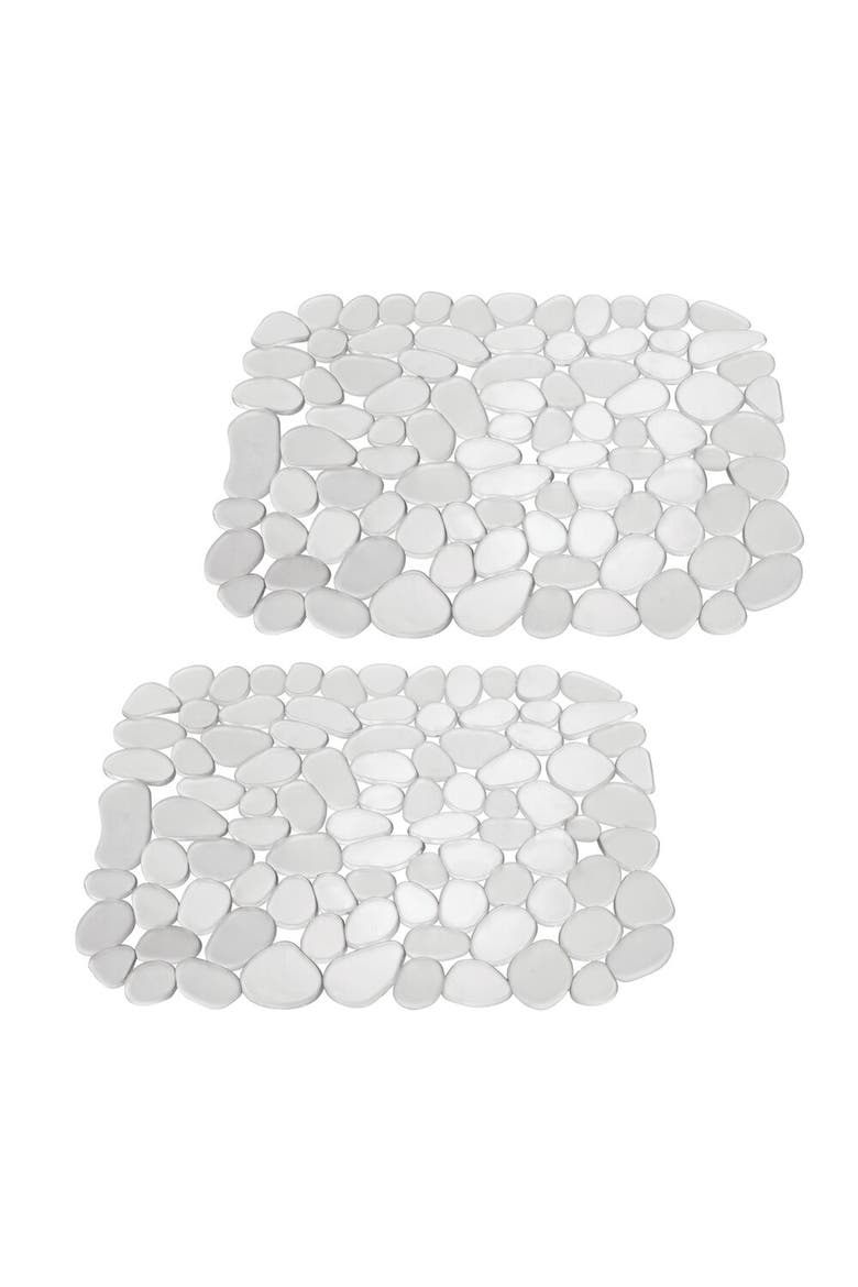 Pebblz Sink Protector - Kitchen Sink Mat for Bottom of Sink - Set of 2 - Clear, Main, color, Clear