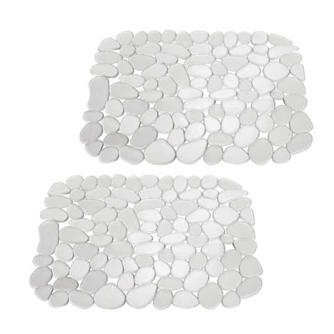 Pebblz Sink Protector - Kitchen Sink Mat for Bottom of Sink - Set of 2 - Clear