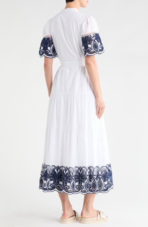Love By Design Southampton Embroidered Maxi Shirtdress In White