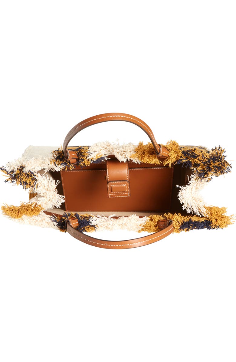 Tory Burch McGraw Woven Stripe Tote Bag, Alternate, color,