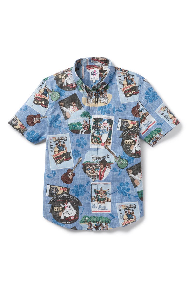 Reyn Spooner Elvis in Hawaii Tailored Fit Short Sleeve Shirt, Main, color, 