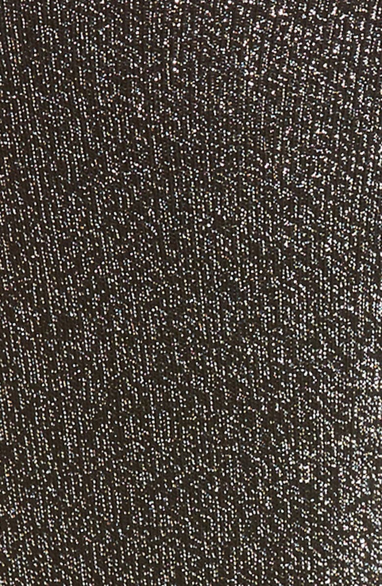 Hue Metallic Roll Top Socks, Alternate, color, 