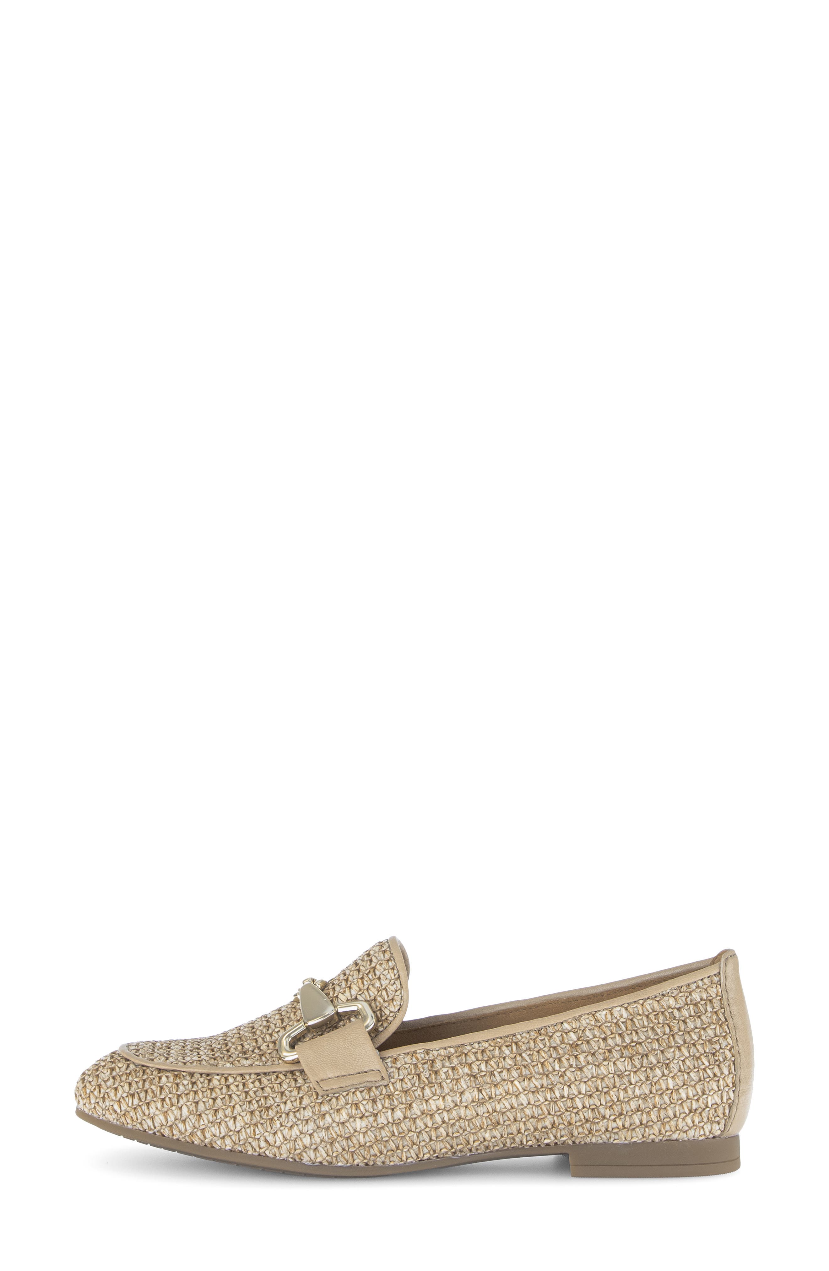 Gabor Woven Bit Loafer, Alternate, color, Sand