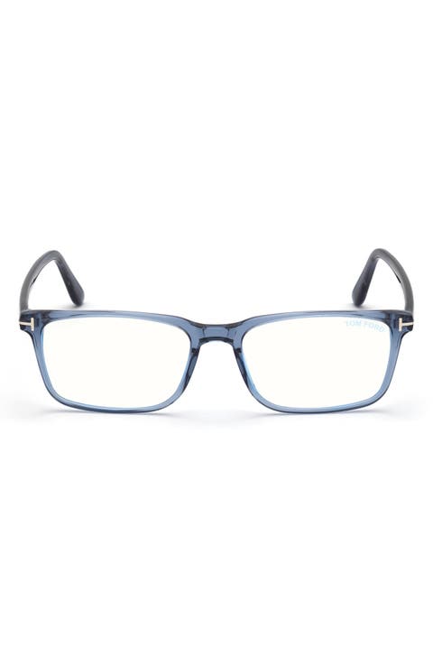 56mm Rectangular Blue Light Blocking Optical Glasses
