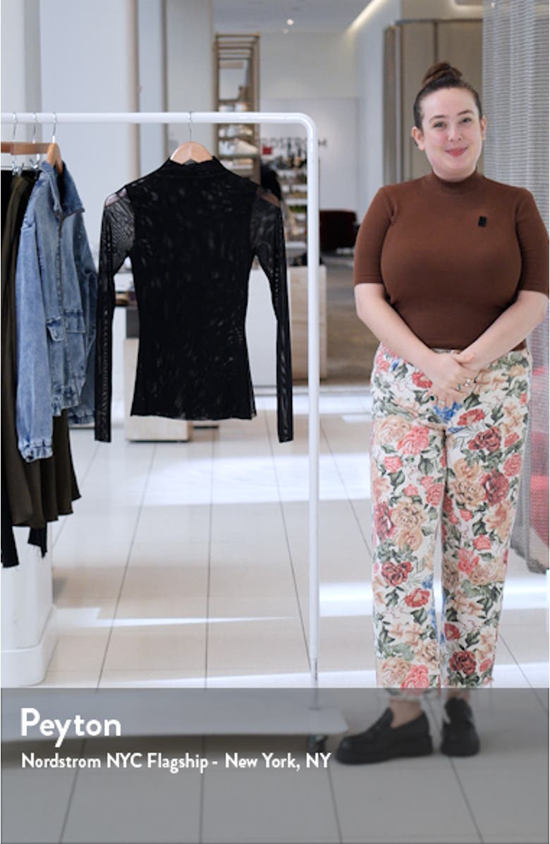 Funnel Neck Sheer Mesh Top, sales video thumbnail