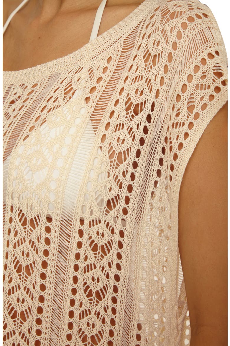 Boho Bliss Sheer Cover-Up Tunic, Alternate, color, NATURAL