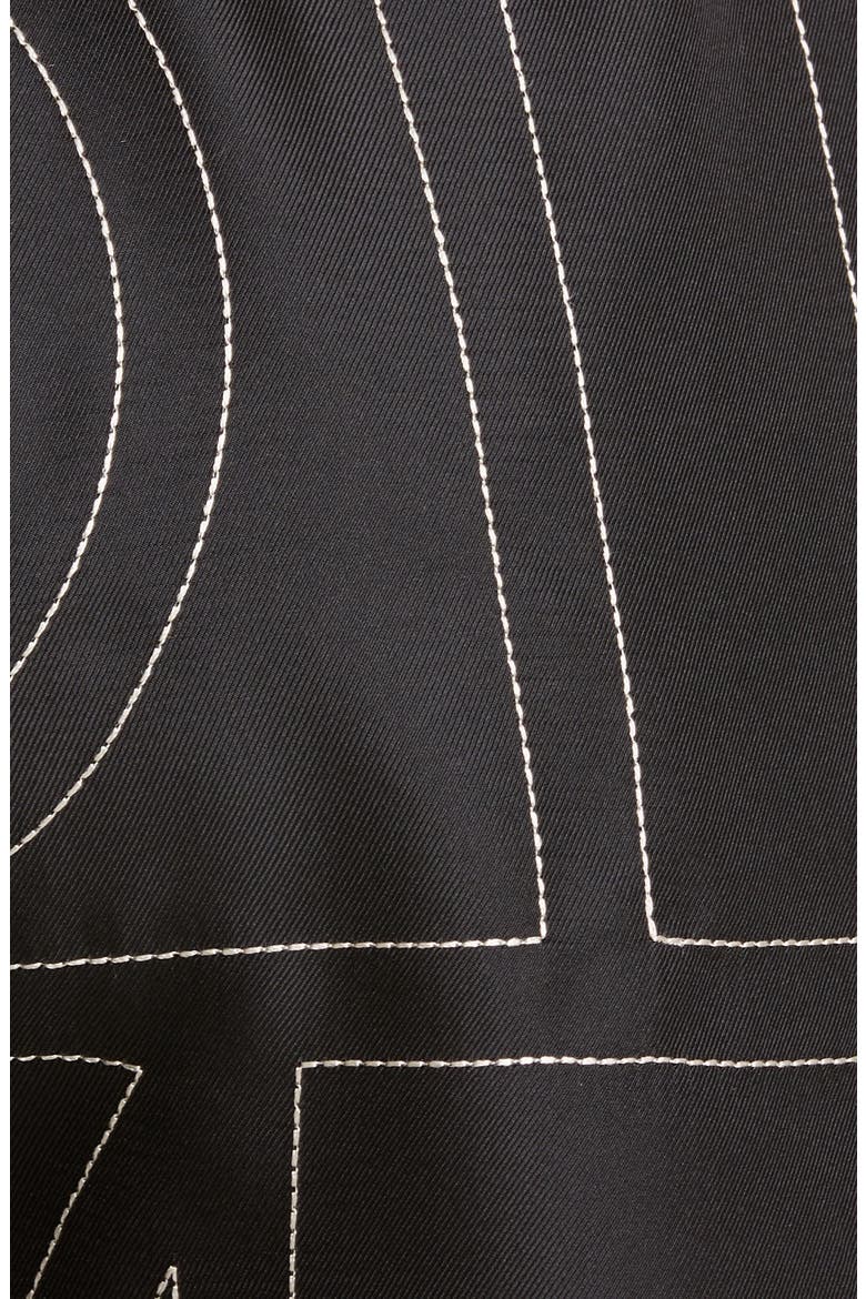 Monogram Pull-On Silk Shorts, Alternate, color, BLACK MONOGRAM 925