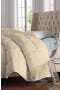Solid Cream Microfiber Comforter