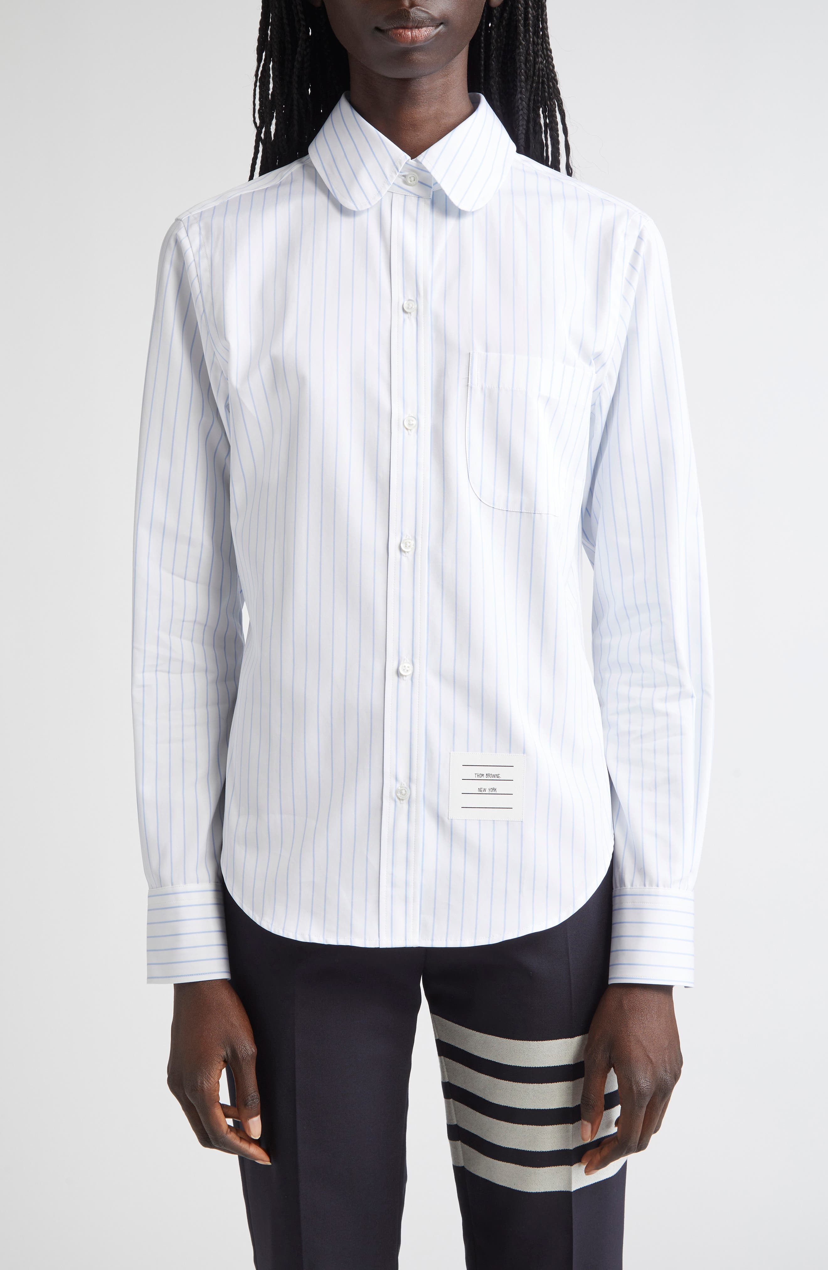 Classic Stripe Cotton Button-Up Shirt